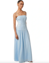 Arabelle Petite Applique Linen Midi