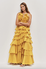 Cleo Gown in Chartreuse