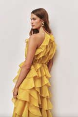 Cleo Gown in Chartreuse