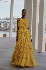 Cleo Gown in Chartreuse