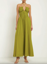 Ellie Crossover Halter Maxi Dress
