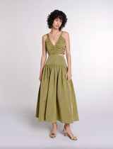 Cutaway Taffeta Dress