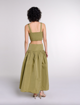 Cutaway Taffeta Dress