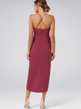 Soft Berry Drape Maxi Dress