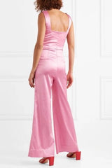 Donna Stretch Satin Jumpsuit