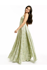 Stella Metallic Chifon Gown