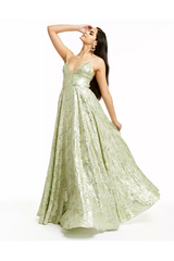 Stella Metallic Chifon Gown