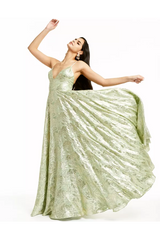 Stella Metallic Chifon Gown