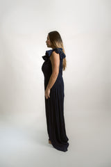 One Shoulder Pleated Gown