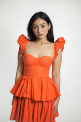 Tiered Ruffle Midi Dress