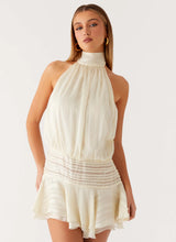 Cream Willow Chiffon Mini Dress