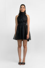 Halter Organza Mini Dress