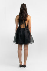 Halter Organza Mini Dress