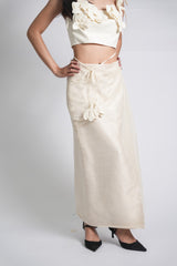 Custom Pina Midi Skirt with Detachable Overlay