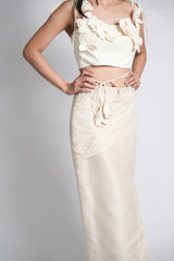 Custom Pina Midi Skirt with Detachable Overlay