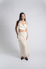 Custom Pina Midi Skirt with Detachable Overlay