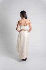 Custom Pina Midi Skirt with Detachable Overlay