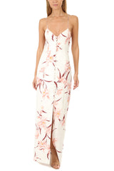 Ivory Orchid Corsage Slip Dress