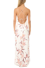 Ivory Orchid Corsage Slip Dress