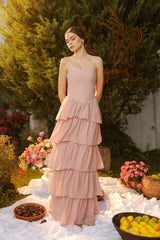 Aurora Strapless Drop Waist Maxi Dress