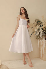 Odette Strappy Midi Dress with Bow Back