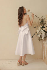 Odette Strappy Midi Dress with Bow Back