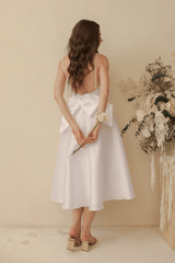 Odette Strappy Midi Dress with Bow Back