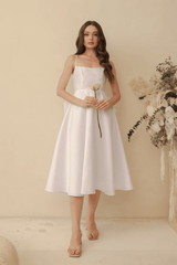Odette Strappy Midi Dress with Bow Back