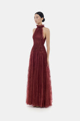 Smocked Lace Maxi Dress