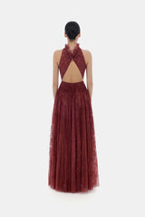 Smocked Lace Maxi Dress