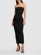 Zelie Strapless Tech Blend Maxi Dress