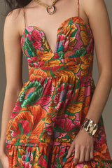 Beaded Spring Sleeveles Midi Dress