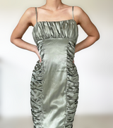 Ruched Satin Dress