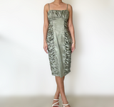 Ruched Satin Dress