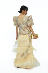 CM Printed Terno Top and Fringed Skirt