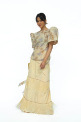 CM Printed Terno Top and Fringed Skirt
