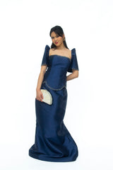 CM Midnight Blue Terno Top and Skirt