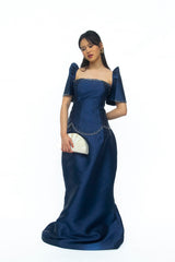 CM Midnight Blue Terno Top and Skirt