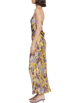 Yellow Floral Moondance Strapless Dress