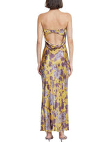 Yellow Floral Moondance Strapless Dress