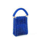 Tall Bead Flap with Chain (Blue)