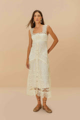 White Nautical Guipure Maxi Dress