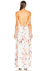 Ivory Orchid Corsage Slip Dress