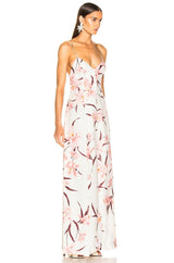 Ivory Orchid Corsage Slip Dress